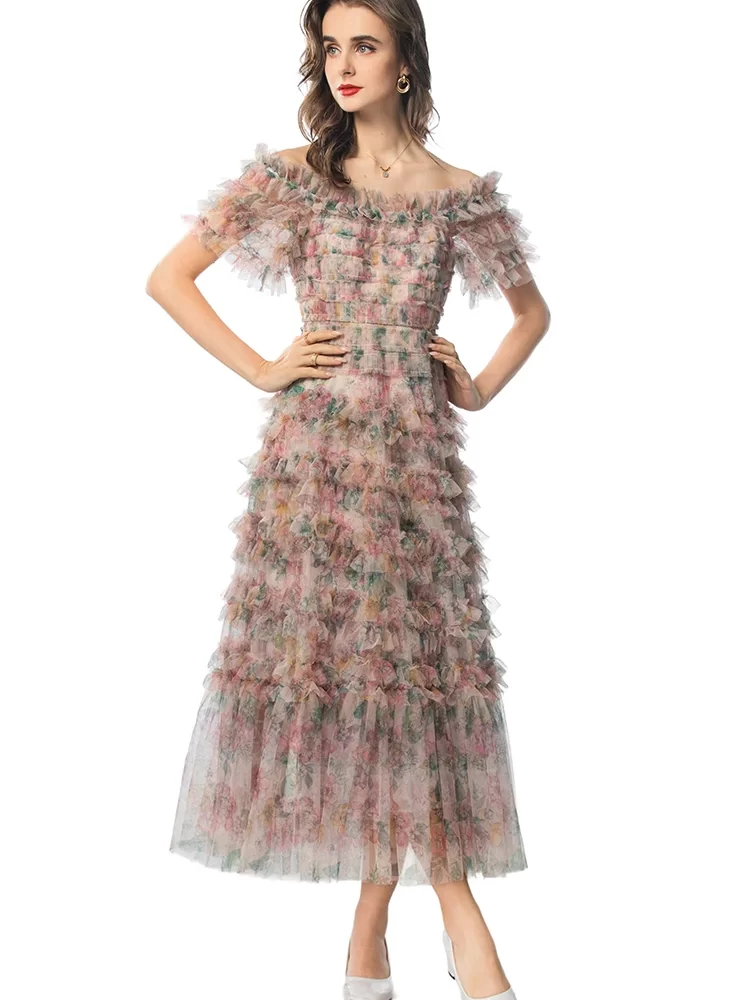 An artistic Bohemian ball gown with edible fungus trim.