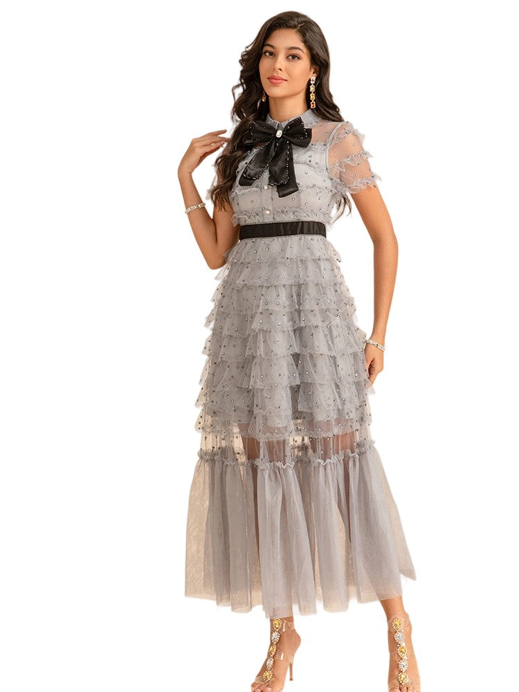 French high-end pure and elegant gauze skirt